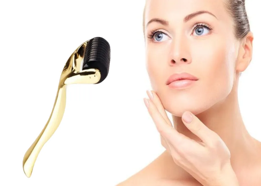 Gold & Black Titanium Derma Roller 0.5mm & Optional Collagen Skin Serum