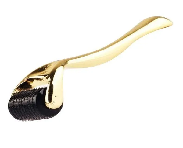 Gold & Black Titanium Derma Roller 0.5mm & Optional Collagen Skin Serum